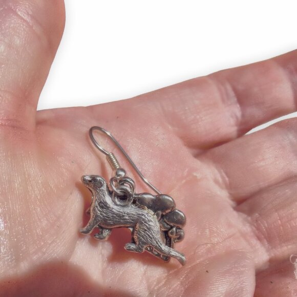 Rainbow Bridge Ferret Earrings 1375 - Picture 6 of 8